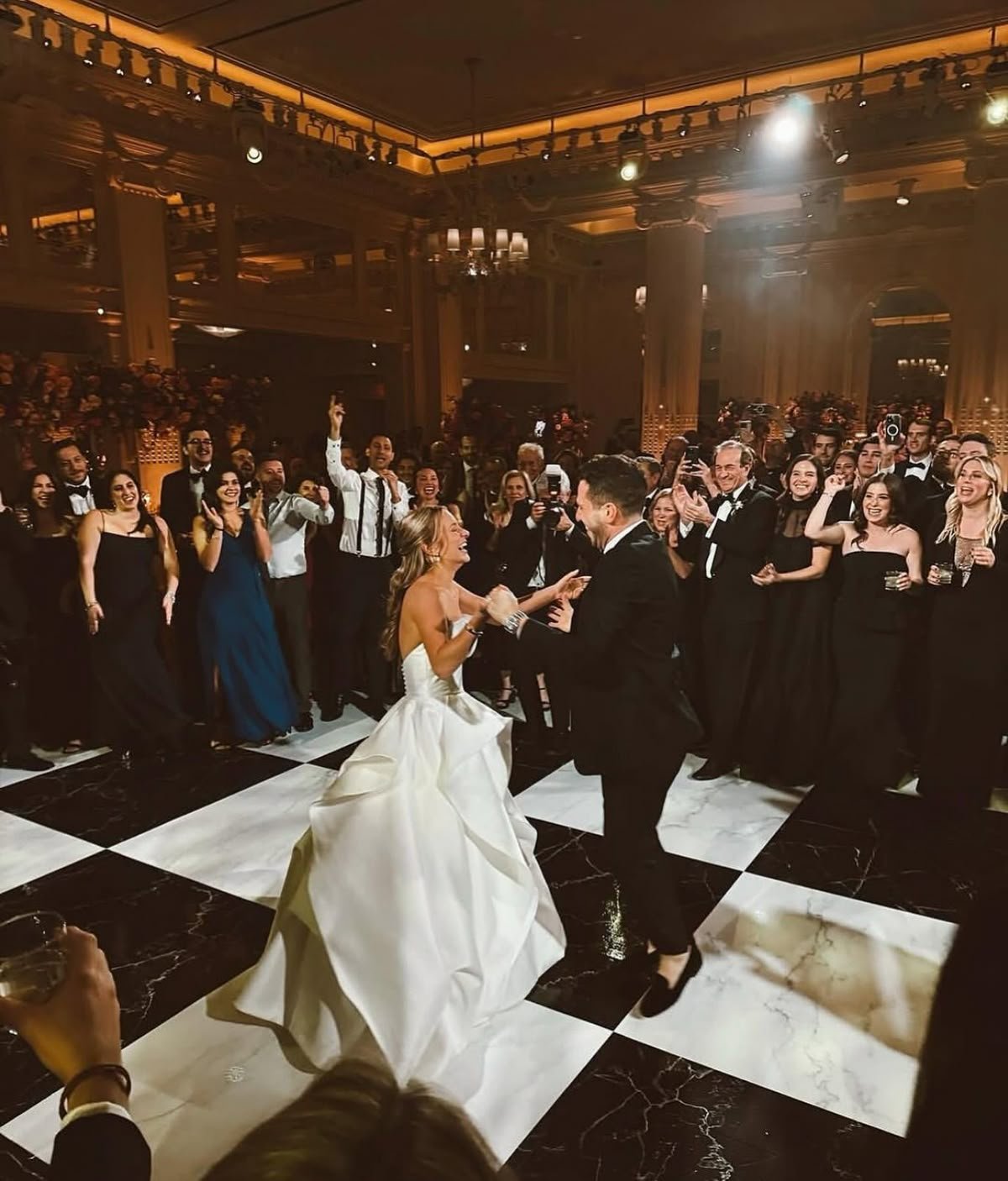 Dance floor rental services overview at an Oklahoma City wedding reception